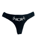 Black Spiky Heart Boy Short Panties