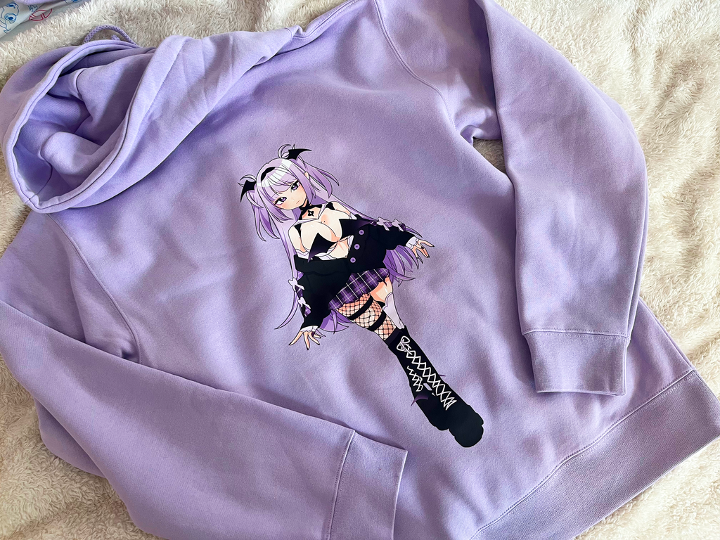 Lavender PCME Anime Girl Hoodie